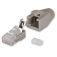 アクセサリー RJ 10 x Yonix ® Netzwerk Stecker RJ45 Cat 7 / 6A vergoldet